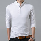 Camisa de Manga Larga Cuello Mao para Hombre Stefano Romano®