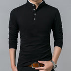 Camisa de Manga Larga Cuello Mao para Hombre Stefano Romano®