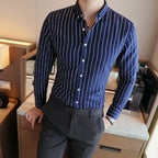 Camisa de Vestir Sport Fino Moderno Poliéster para Hombre Alessandro Stefano Romano®
