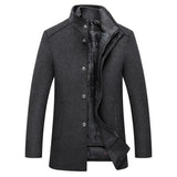 Abrigo Trench Coat de Lana para Hombre de Diseñador Stefano Romano®