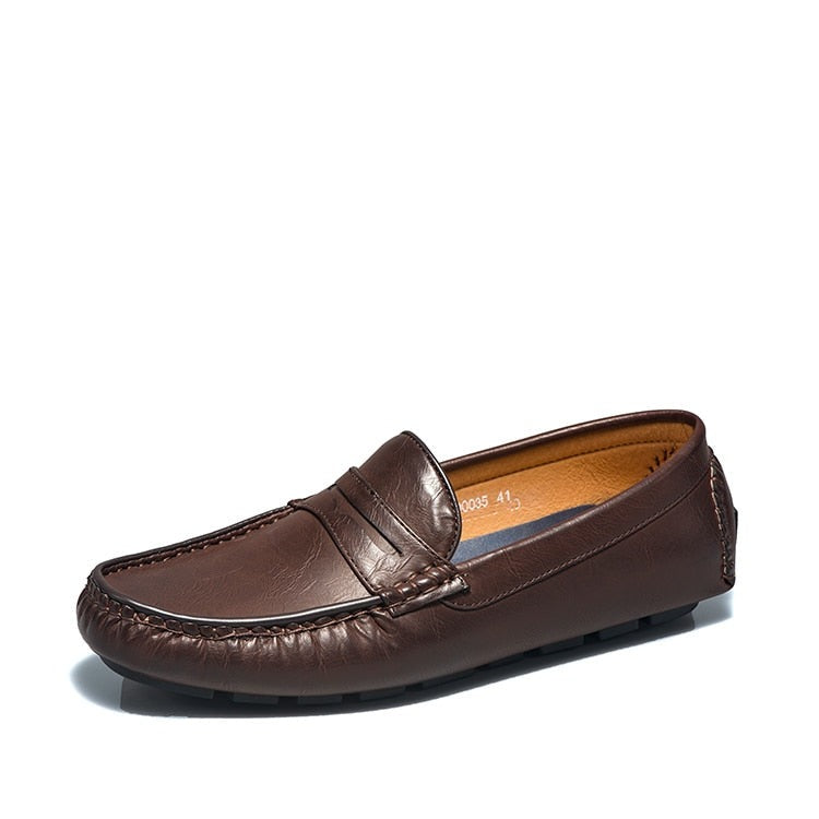 Mocasín de Cuero Genuino Antiderrapante para Hombre Stefano Romano®
