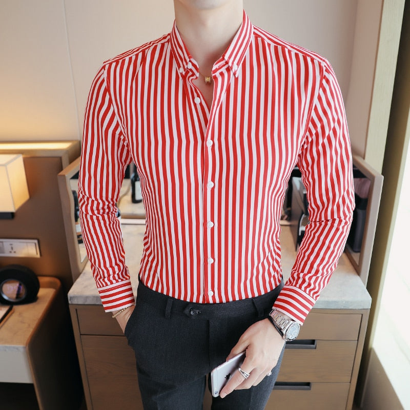 Camisa de Vestir Sport Fino Moderno Poliéster para Hombre Alessandro Stefano Romano®