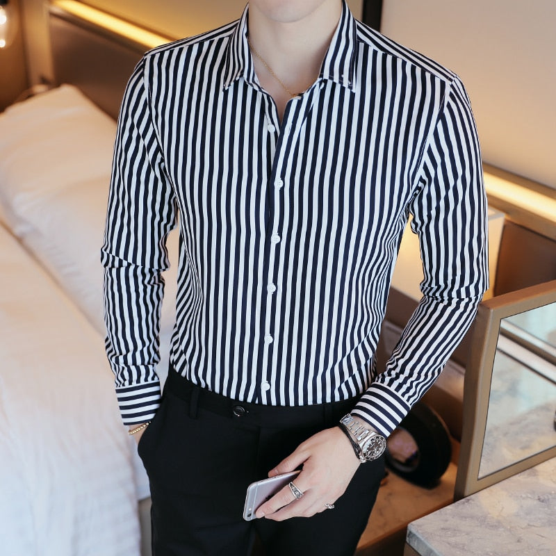 Camisa de Vestir Sport Fino Moderno Poliéster para Hombre Alessandro Stefano Romano®
