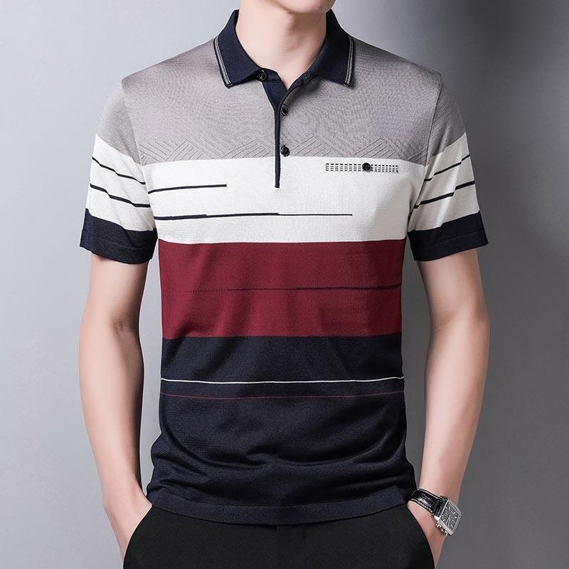 Playera Polo a Rayas Premium para Hombre Stefano Romano®