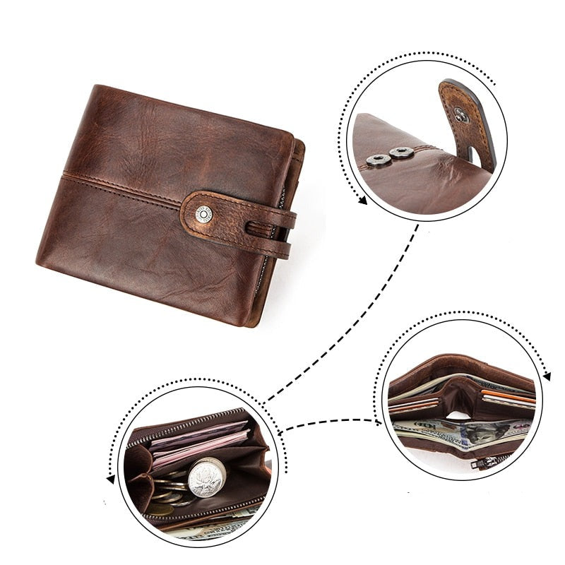 Cartera para Hombre de Cuero Genuino Stefano Romano®