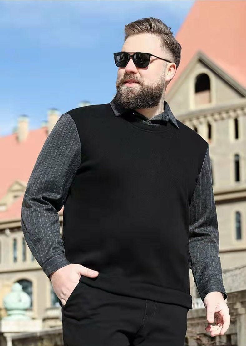 Camisa de Manga Larga Plus Size para Hombre Stefano Romano®
