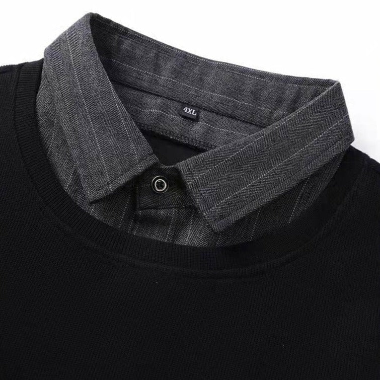 Camisa de Manga Larga Plus Size para Hombre Stefano Romano®