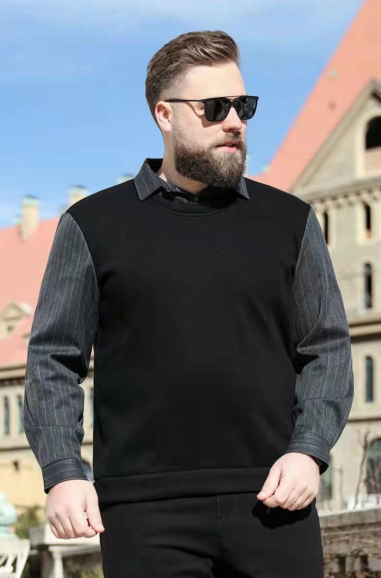 Camisa de Manga Larga Plus Size para Hombre Stefano Romano®