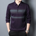 Camisa de Manga Larga Cuello Polo Algodón para Hombre Luca Stefano Romano®