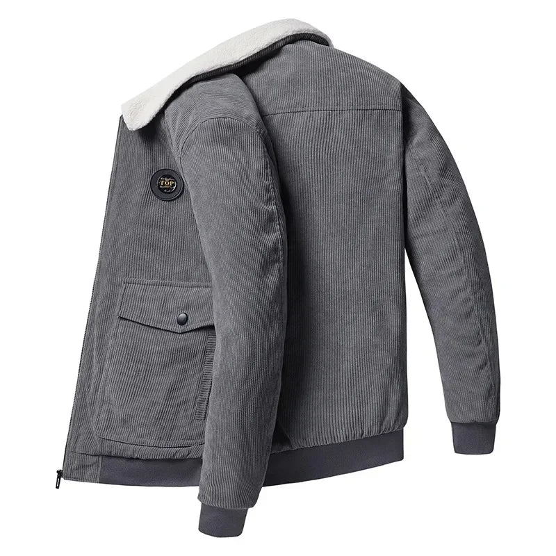 Chamarra Casual Cuello Polo Corte Regular para Hombre Marco Stefano Romano®