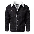 Chamarra de Mezclilla con Forro de Lana Cuello Polo para Hombre Marco Stefano Romano®