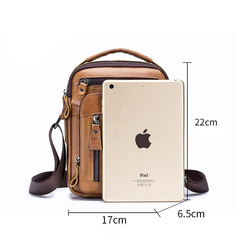 Bolsa Pequeña de Cuero Genuino para Hombre Marco Stefano Romano®