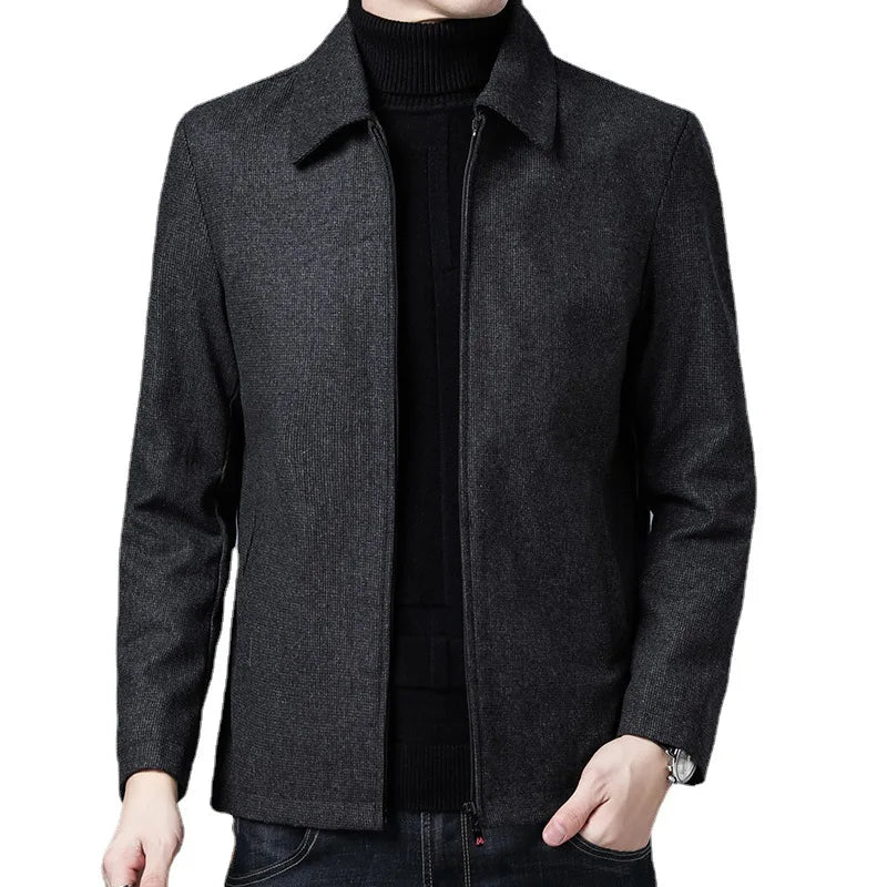 Abrigo para Hombre con Cuello Polo y Cierre Stefano Romano®