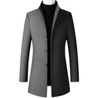 Abrigo Trench Coat Cuello Alto para Hombre Stefano Romano®