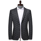Blazer Plus Size Diseñador Poliéster para Hombre Enzo Stefano Romano®