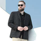 Blazer Plus Size Diseñador Poliéster para Hombre Marco Stefano Romano®