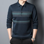 Camisa de Manga Larga Cuello Polo Algodón para Hombre Luca Stefano Romano®