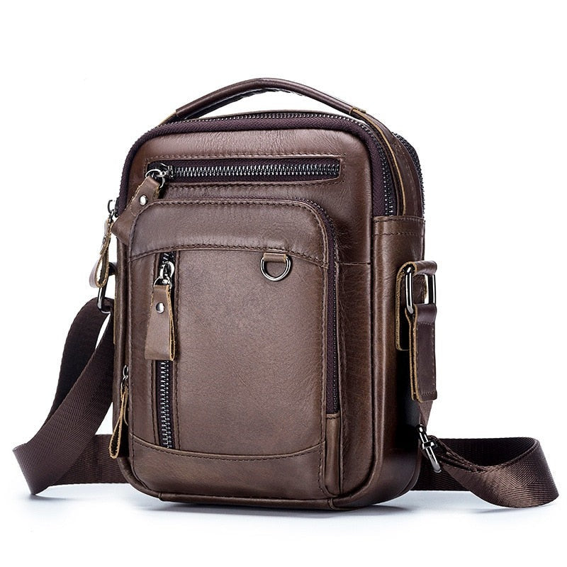 Bolsa Pequeña de Cuero Genuino para Hombre Marco Stefano Romano®