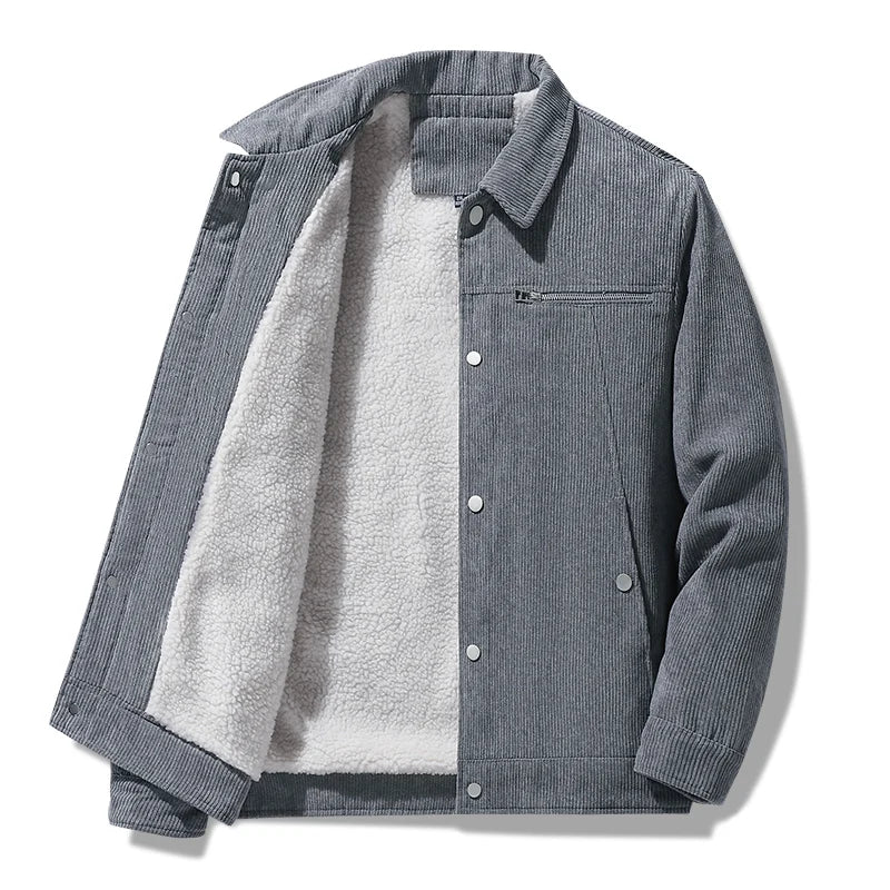 Chamarra Casual Cuello Polo Corte Regular para Hombre Alessandro Stefano Romano®