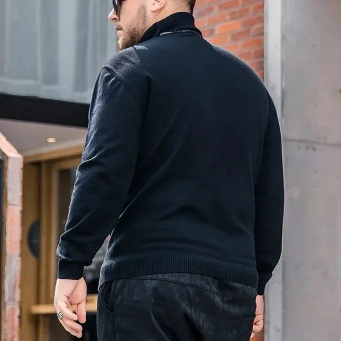 Suéter Plus Size de Cuello Alto para Hombre Stefano Romano®
