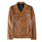 Chamarra de Cuero Slim Fit Diseñador Premium para Hombre Marco Stefano Romano®