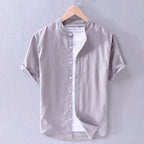 Camisa de Manga Corta de Lino para Hombre Stefano Romano®