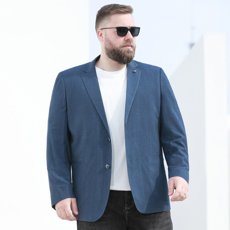 Blazer Plus Size Diseñador Poliéster para Hombre Luca Stefano Romano®