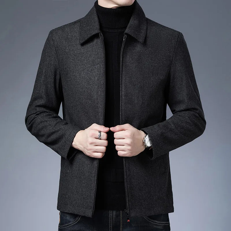 Abrigo para Hombre con Cuello Polo y Cierre Stefano Romano®
