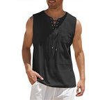 Camisa Sin Mangas de Lino para Hombre Stefano Romano®