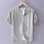 Camisa de Manga Corta de Lino para Hombre Stefano Romano®