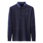 Camisa de Manga Larga Cuello Polo Poliéster para Hombre Stefano Romano®