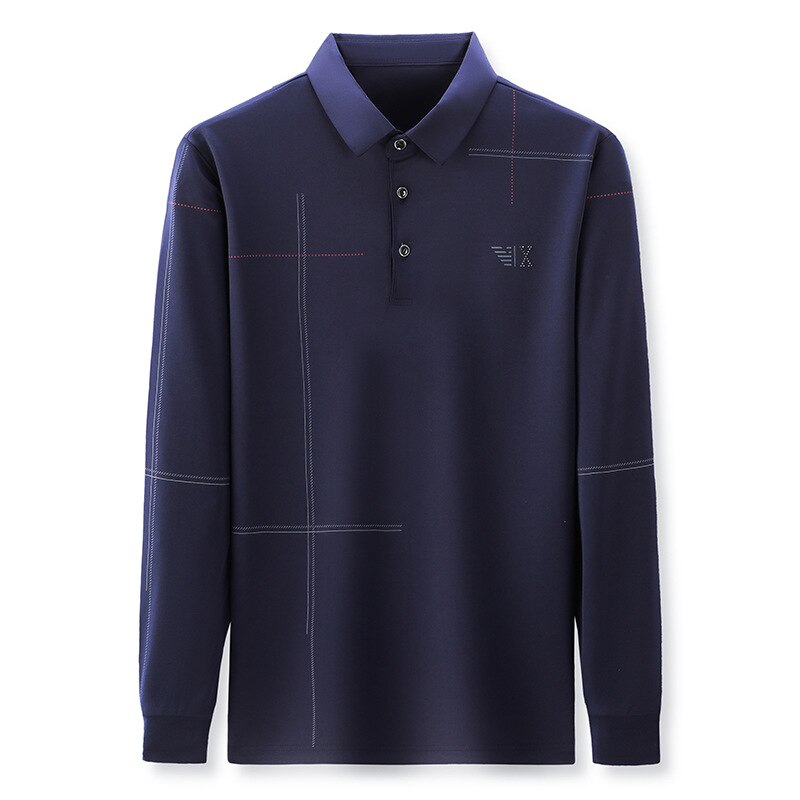 Camisa de Manga Larga Cuello Polo Poliéster para Hombre Stefano Romano®