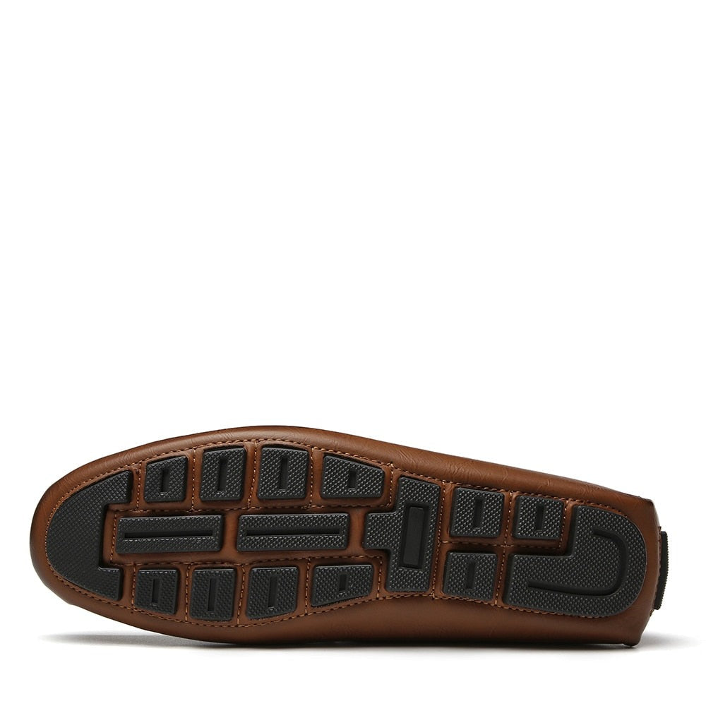 Mocasín de Cuero Genuino Antiderrapante para Hombre Stefano Romano®
