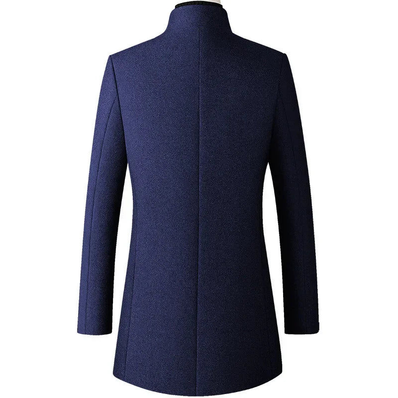 Abrigo Trench Coat Cuello Alto para Hombre Stefano Romano®