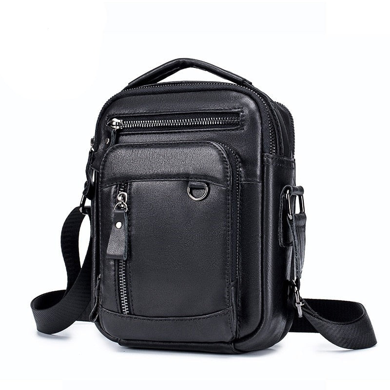 Bolsa Pequeña de Cuero Genuino para Hombre Marco Stefano Romano®