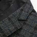 Blazer Plus Size a Cuadros de Diseñador para Hombre Stefano Romano®