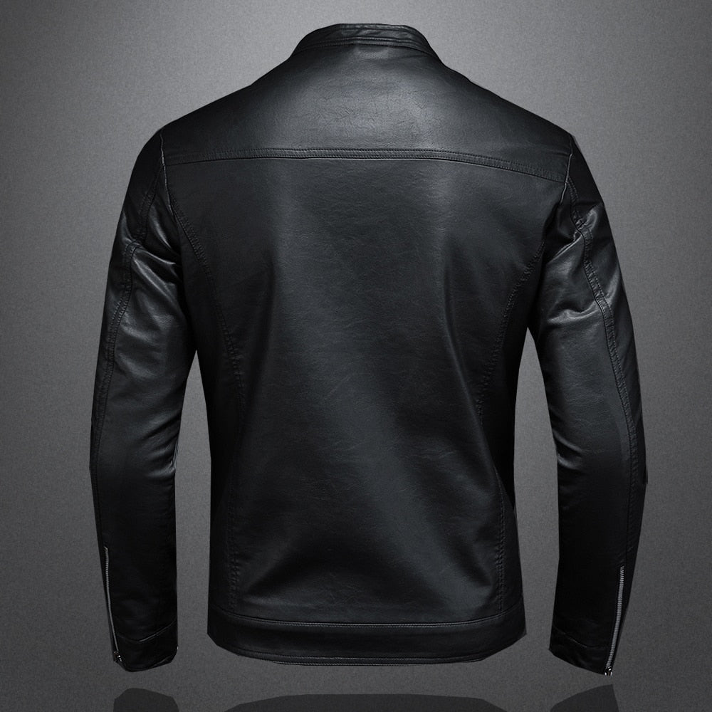 Chamarra de Cuero Classic para Hombre Stefano Romano®
