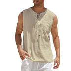 Camisa Sin Mangas de Lino para Hombre Stefano Romano®