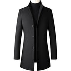 Abrigo Trench Coat Cuello Alto para Hombre Stefano Romano®