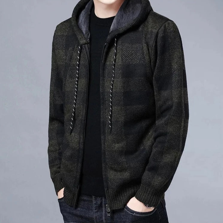 Sudadera a Cuadros con Capucha para Hombre Alessandro Stefano Romano®