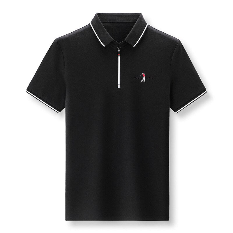 Playera Polo para Hombre con Cierre Stefano Romano®