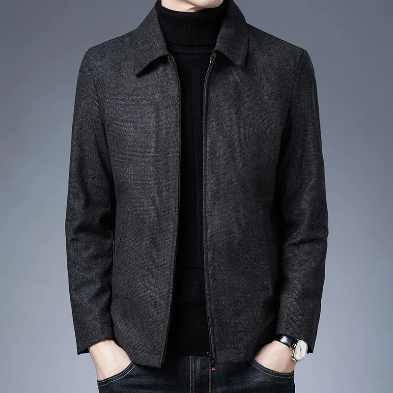 Abrigo para Hombre con Cuello Polo y Cierre Stefano Romano®