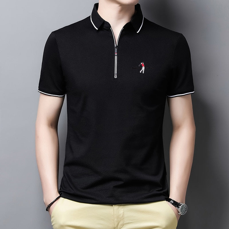 Playera Polo para Hombre con Cierre Stefano Romano®