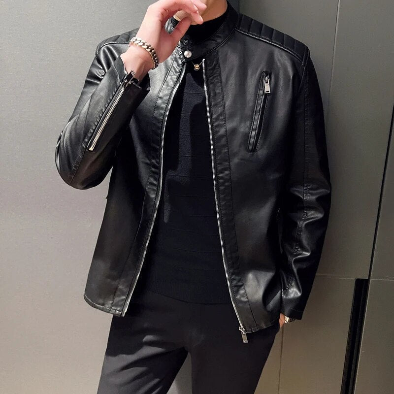 Chamarra de Cuero para Hombre Lorenzo Stefano Romano®