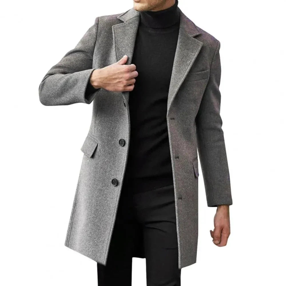 Abrigo de Lana Manga Larga para Hombre Stefano Romano®