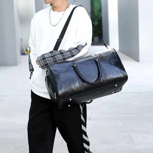 Bolsa de Viaje de Cuero Alessandro Stefano Romano®