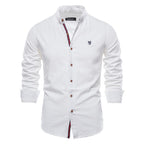 Camisa de Lino Cuello Polo Manga Larga para Hombre Marco Stefano Romano®