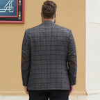 Blazer Plus Size a Cuadros de Diseñador para Hombre Stefano Romano®