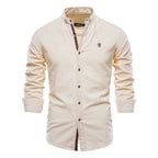 Camisa de Lino Cuello Polo Manga Larga para Hombre Marco Stefano Romano®