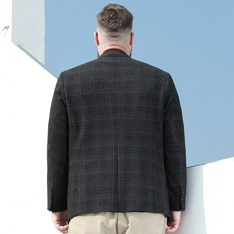 Blazer Plus Size Diseñador Poliéster para Hombre Marco Stefano Romano®